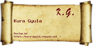 Kura Gyula névjegykártya